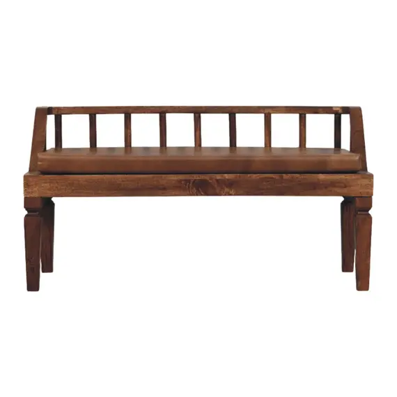 Buy Bordeaux Leather Bench