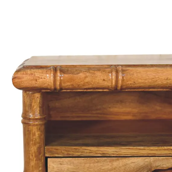 Buy Bamboo Open Bedside in Amber Oak Finish, 4 image
