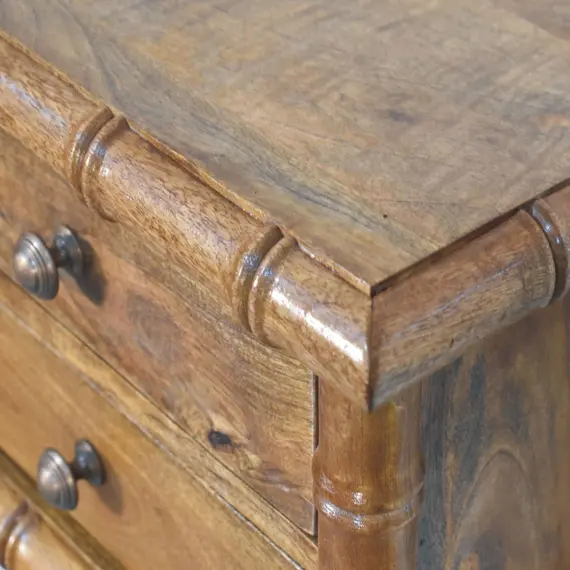 Buy Bamboo Bedside in Amber Oak Finish, 6 image