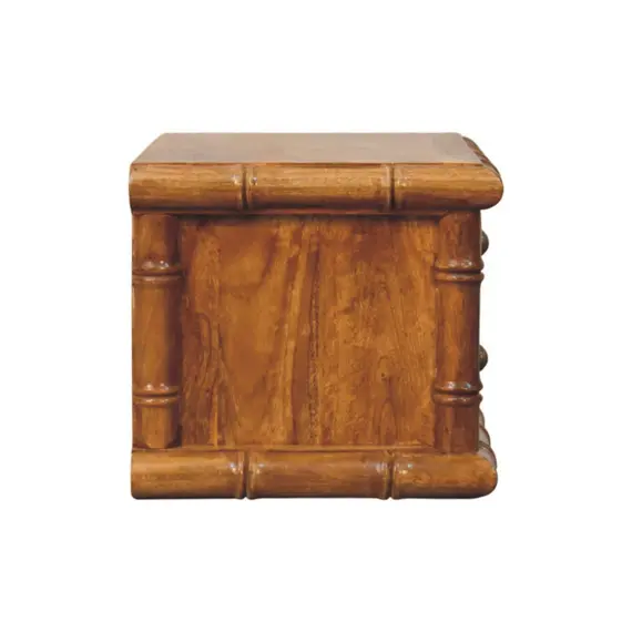 Buy Bamboo Bedside in Amber Oak Finish, 8 image