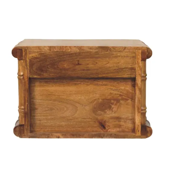 Buy Bamboo Bedside in Amber Oak Finish, 9 image