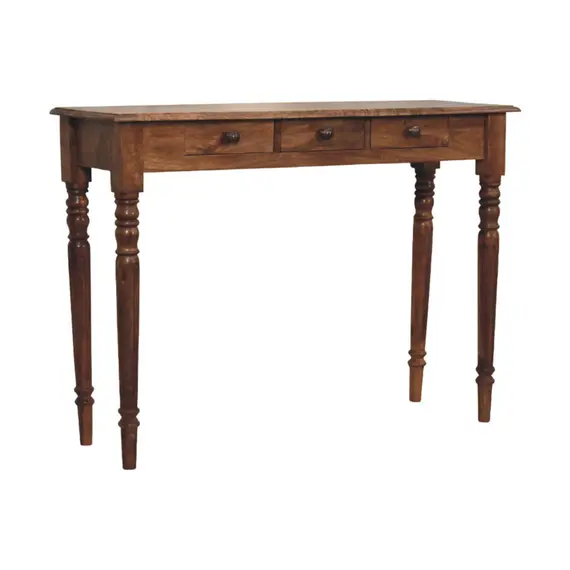 Buy Three Drawer Console with Turned Legs, 3 image