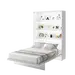 Buy BC-01 Vertical Wall Bed Concept 140cm, Colour: White Gloss