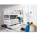 Buy Ignas Wooden Bunk Bed with Storage, Colour: White Matt, Mattresses: Foam Mattresses