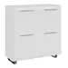 Buy Newline White High Gloss Sideboard Small 4 Doors, Colour: White