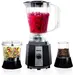 Buy Geepas 3 in 1 Electric Blender, Grinder, Smoothie Maker, Jug Blender 400W | Stainless Steel Blades, Colour: Black