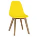 Buy Belgium Plastic (PP) Chairs x 4 with Solid Beech Legs Yellow, Colour: Yellow