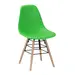 Buy Lilly Plastic (PP) Chairs x 4 with Solid Beech Legs Black, Colour: Black, 4 image